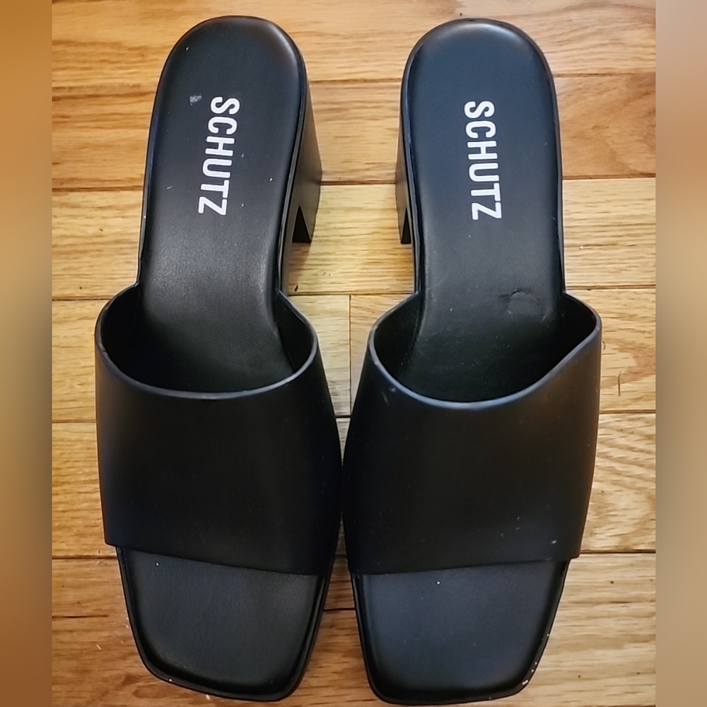 SCHUTZ MISSY  PLATFORM SLIDE SANDALS